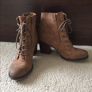 Madden Girl Lace Up Boots, 3in Heel - Size 10M